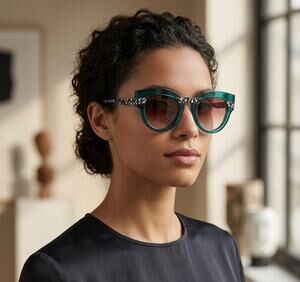 New Face A face blank 1 2045 duck blue sunglasses hand made Italy